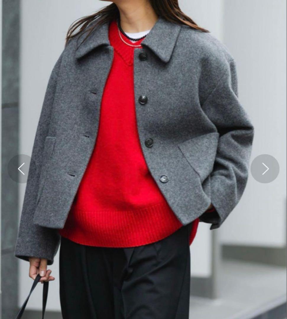 URBAN RESEARCH ウールモッサショートコート　GRAY