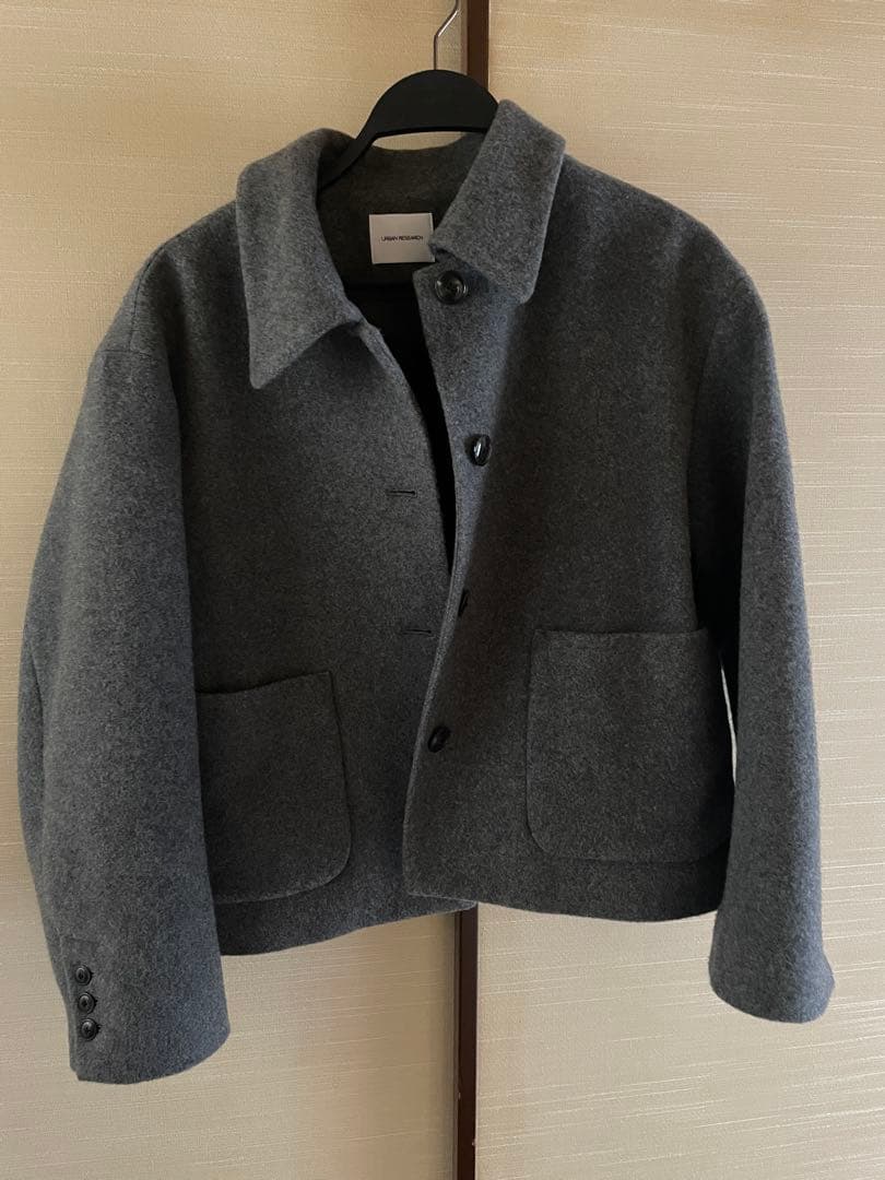 URBAN RESEARCH ウールモッサショートコート　GRAY