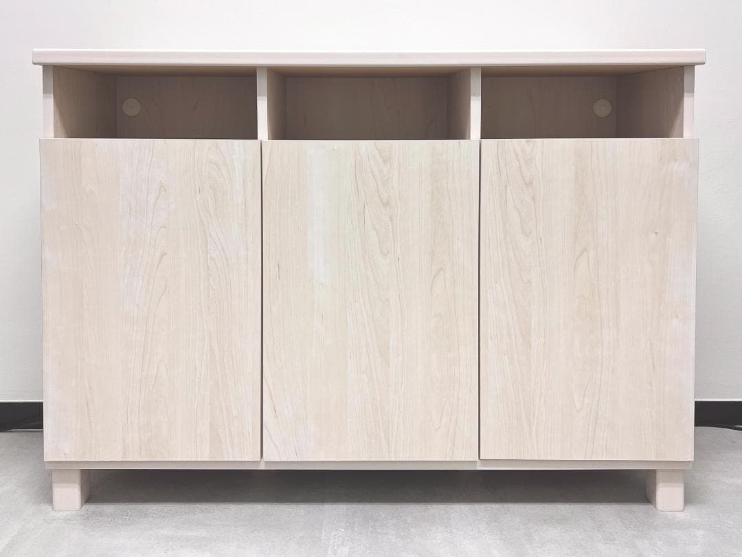 【極美品】ホワイトウッド キャビネット / TV / 本棚