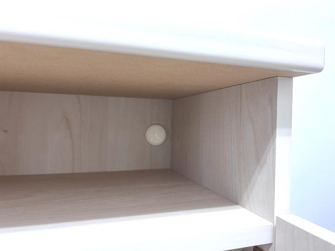 【極美品】ホワイトウッド キャビネット / TV / 本棚