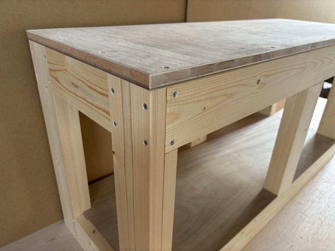 水槽台90cm用　天板厚20ｍｍ　補強柱付