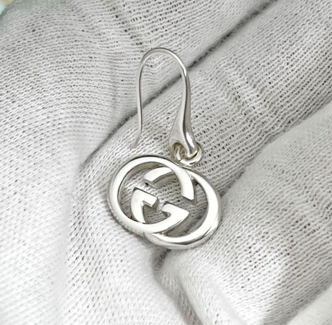 美品　GUCCI インターロッキングフープピアス　片耳