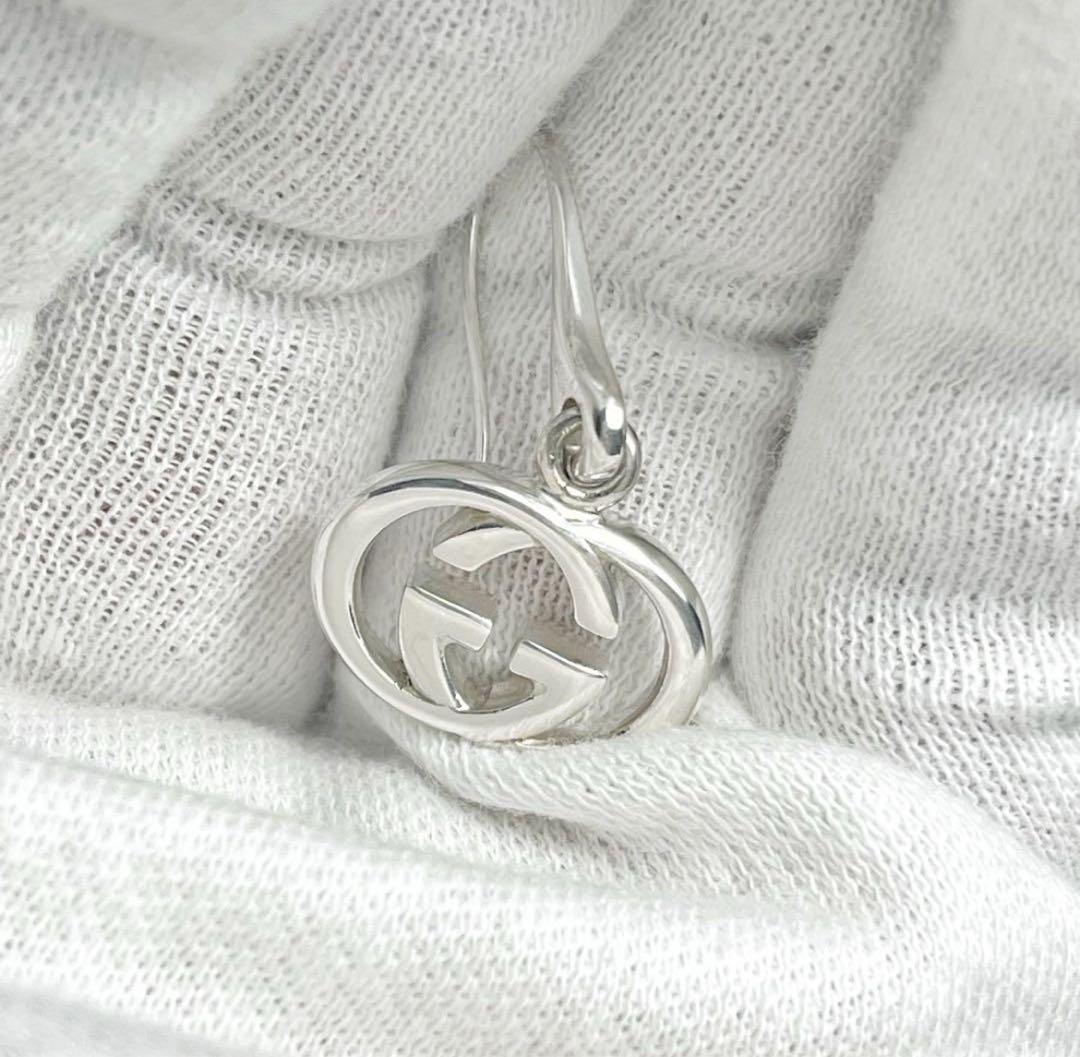 美品　GUCCI インターロッキングフープピアス　片耳