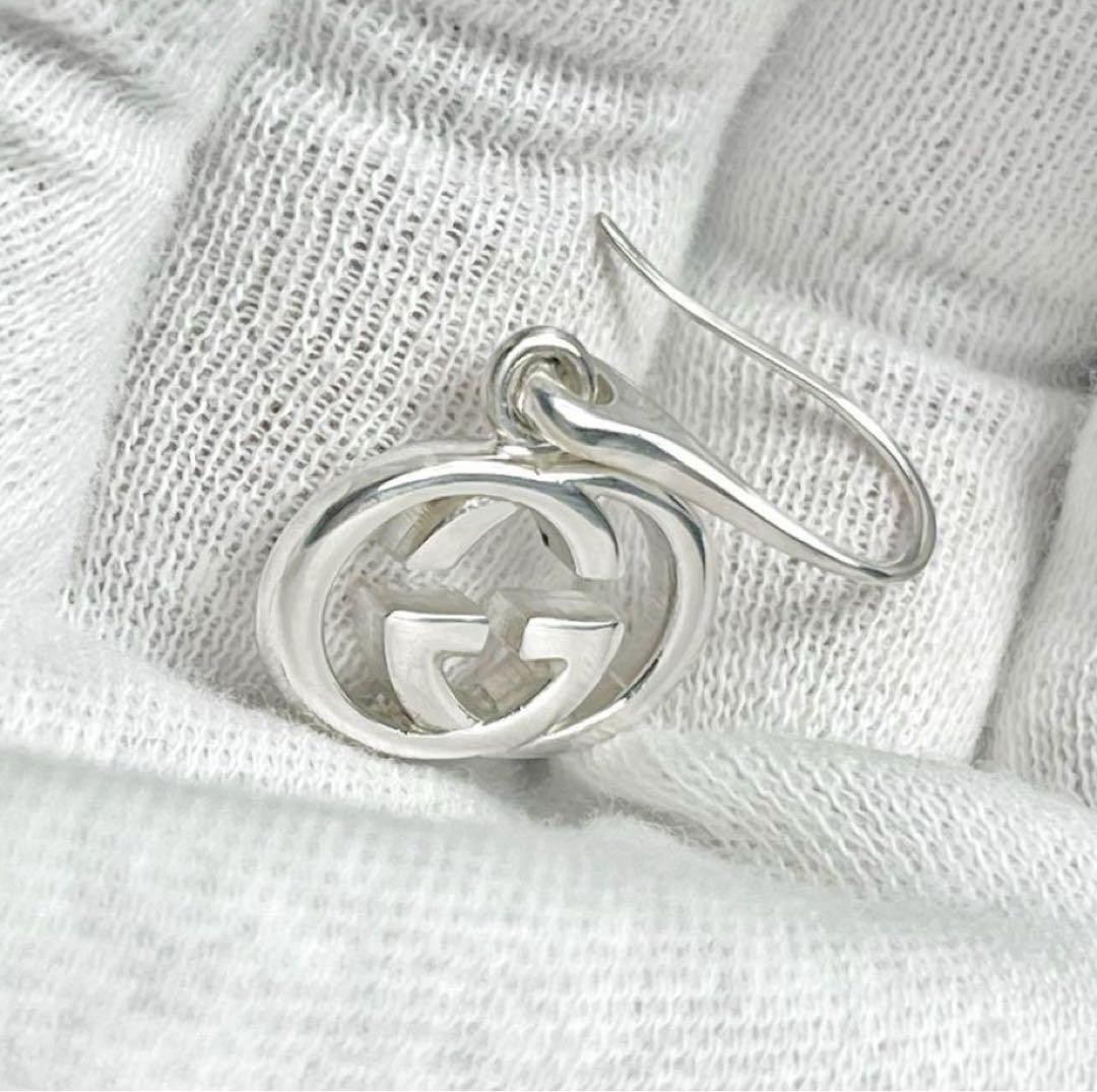 美品　GUCCI インターロッキングフープピアス　片耳