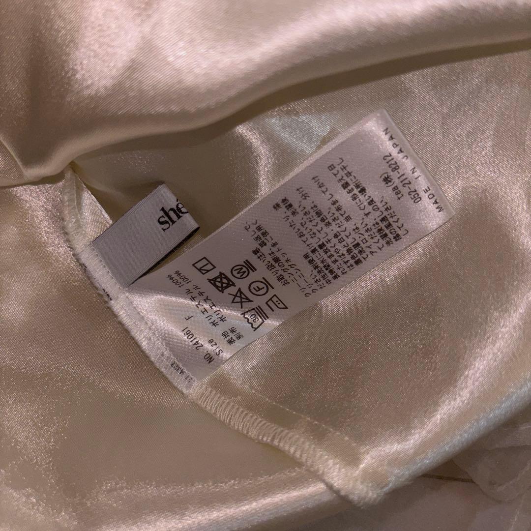 sheller シェリエ バックリボンオーガンジー トップス