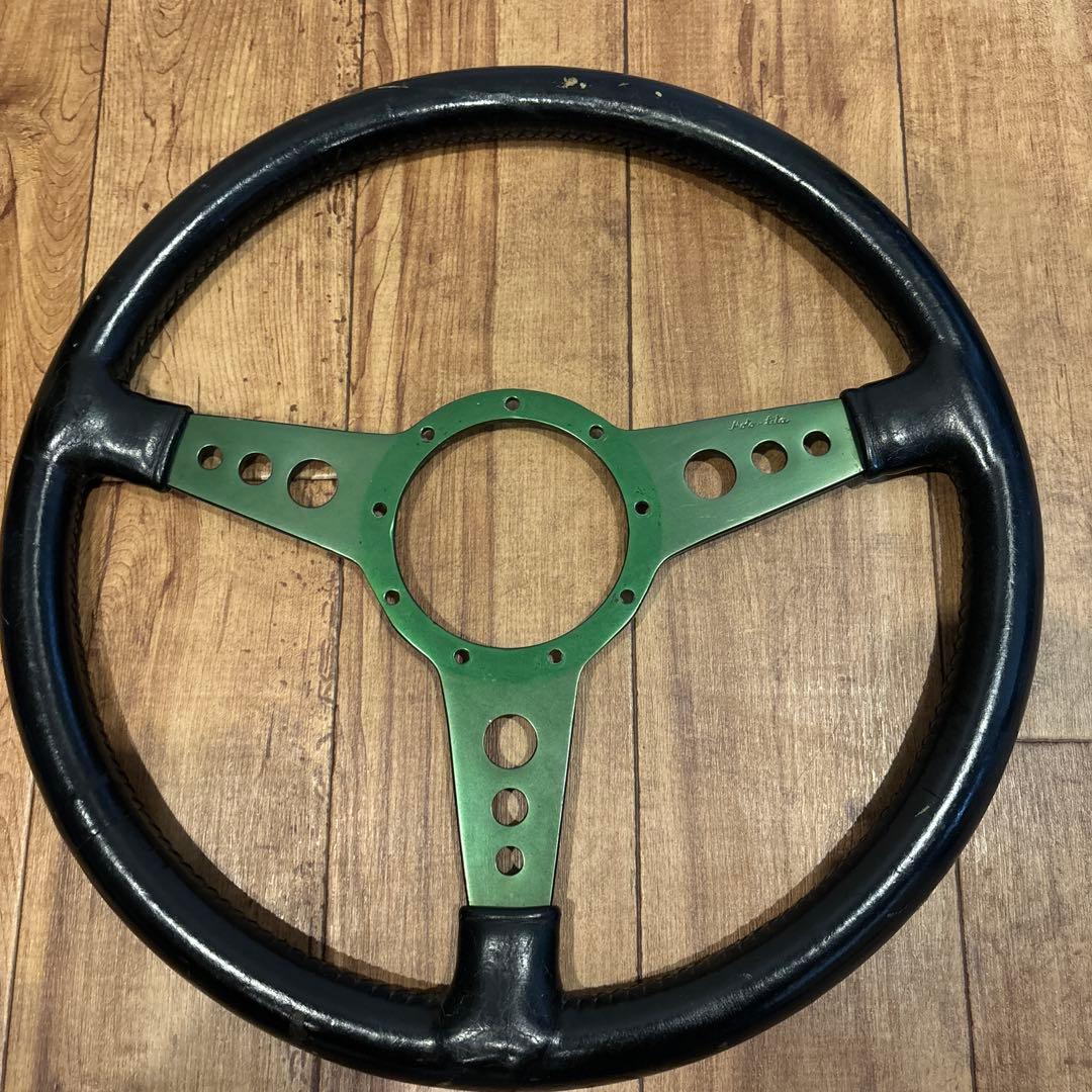 モトリタ ハンドル 39cm レザー 希少 大径