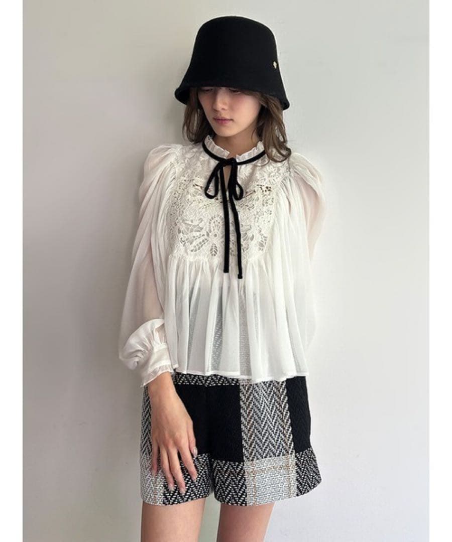 [スナイデル] エンブロイダリー　楊柳ブラウス SWFB234269