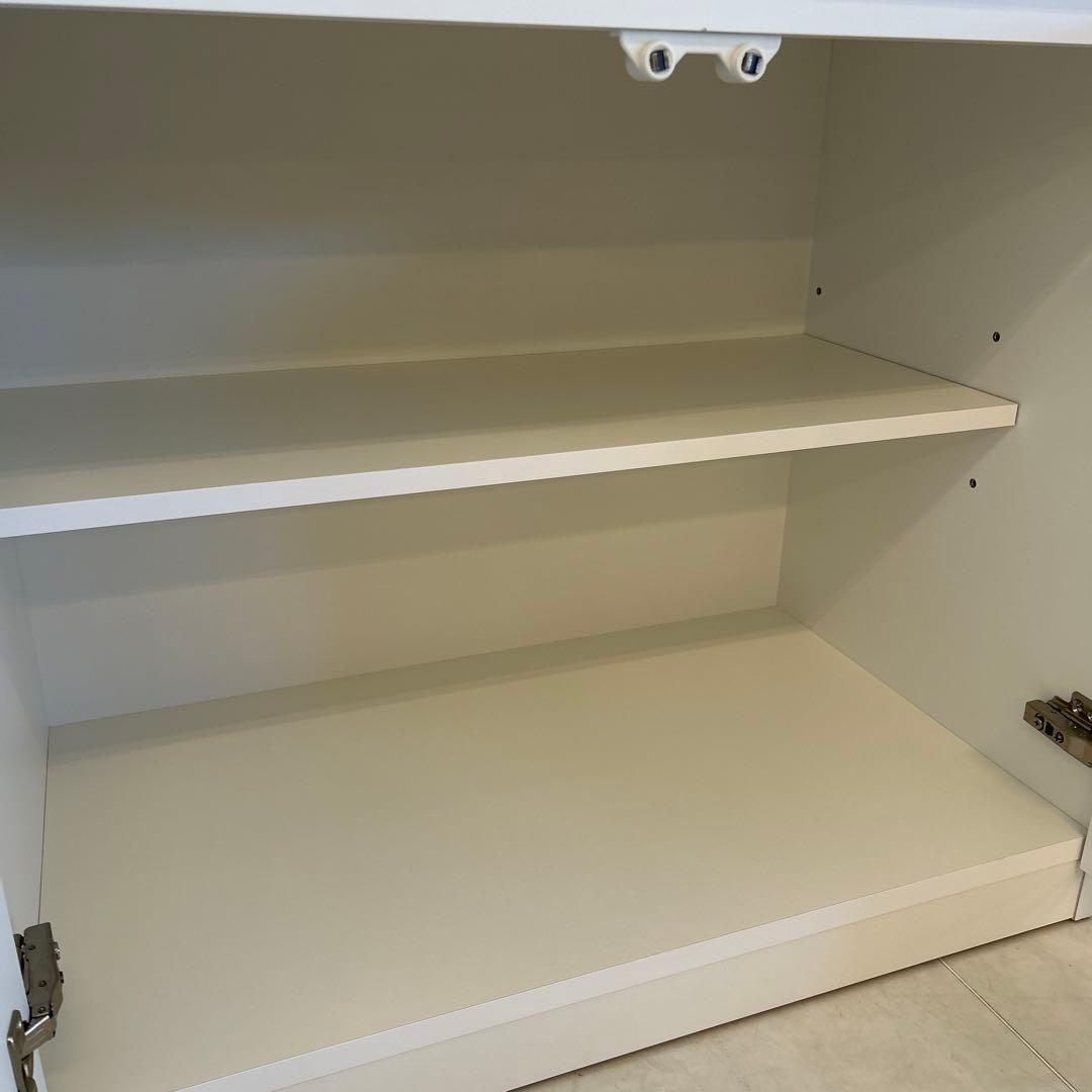 新品☆食器棚 幅80cmカップボード ダイニングボード 北欧風 開梱設置配送付