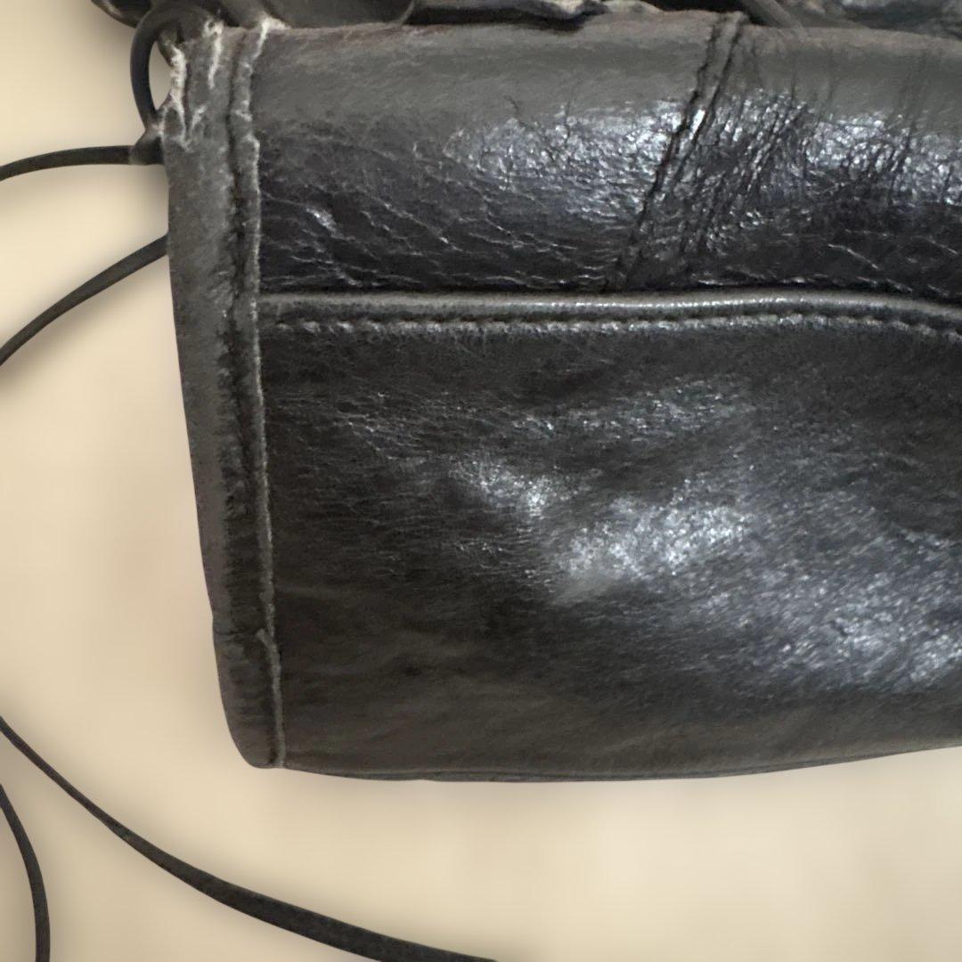 バレンシアガ ブラックレザー ハンドバッグ