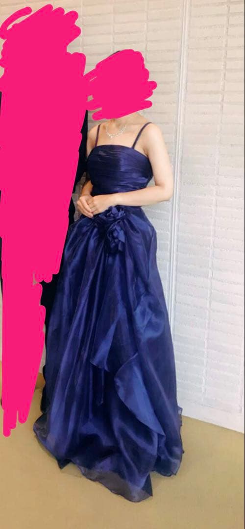 ネイビーブルー　カラードレス