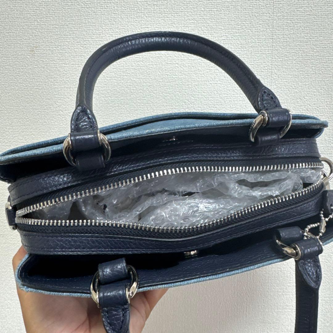 くまさん専用COACH 2way デニムハンドバッグ　ショルダーバッグ