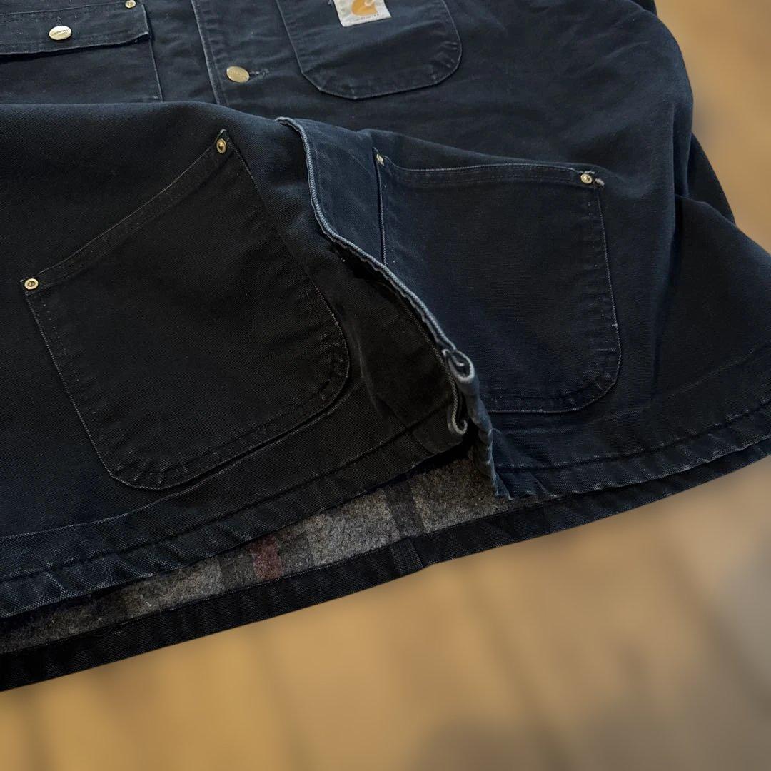 k*様 値下 90s カーハート 墨黒 チョアコート カバーオール XL 46