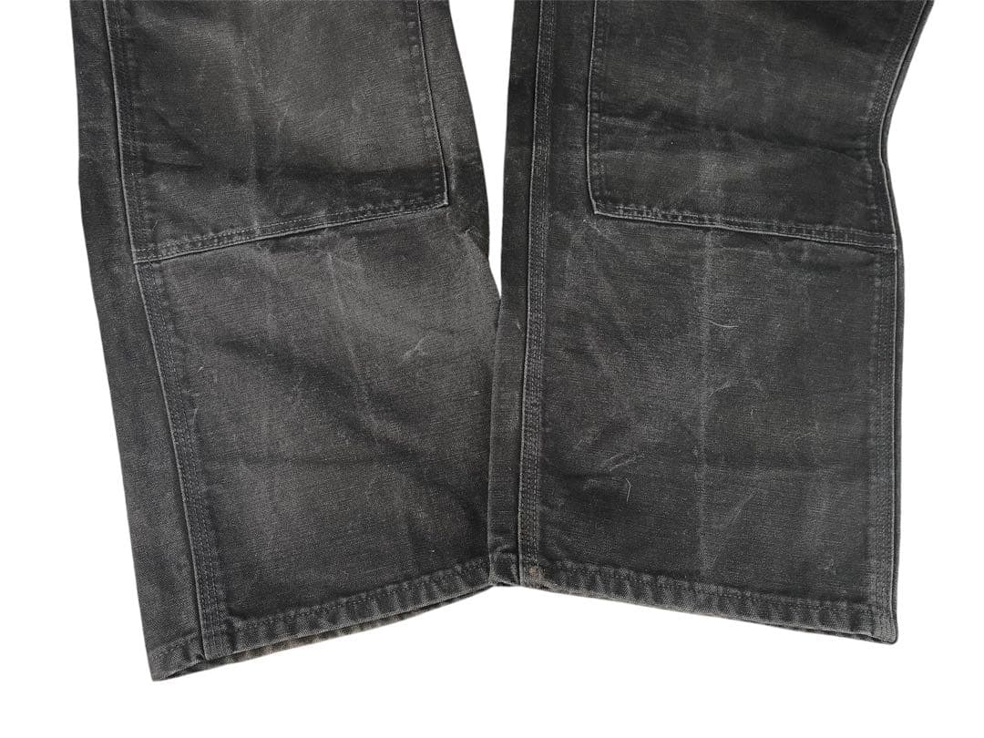 carhartt ダブルニー　フェード　USA製 ブラック　38×30