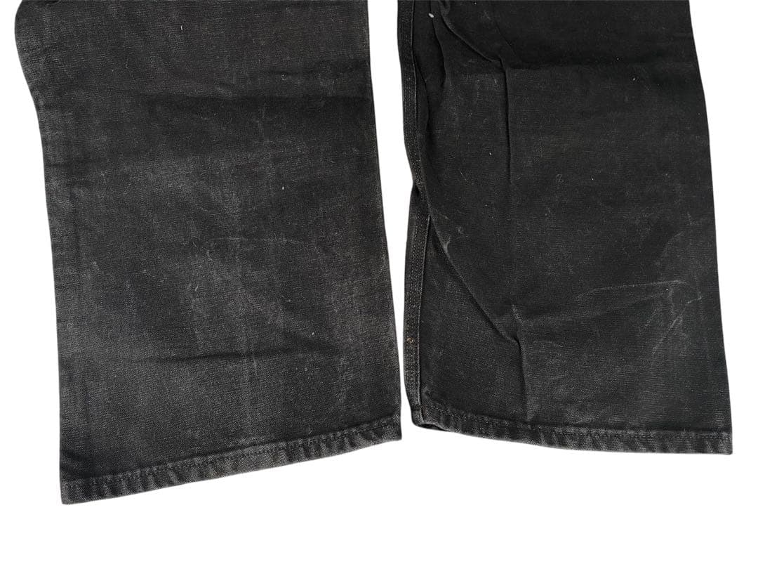 carhartt ダブルニー　フェード　USA製 ブラック　38×30