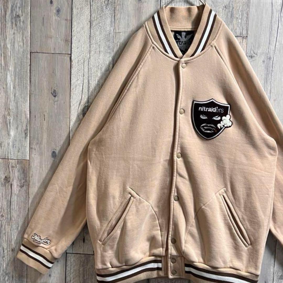 レア　ナイトレイド　スタジャン　nitraid スウェットスタジャン　XL