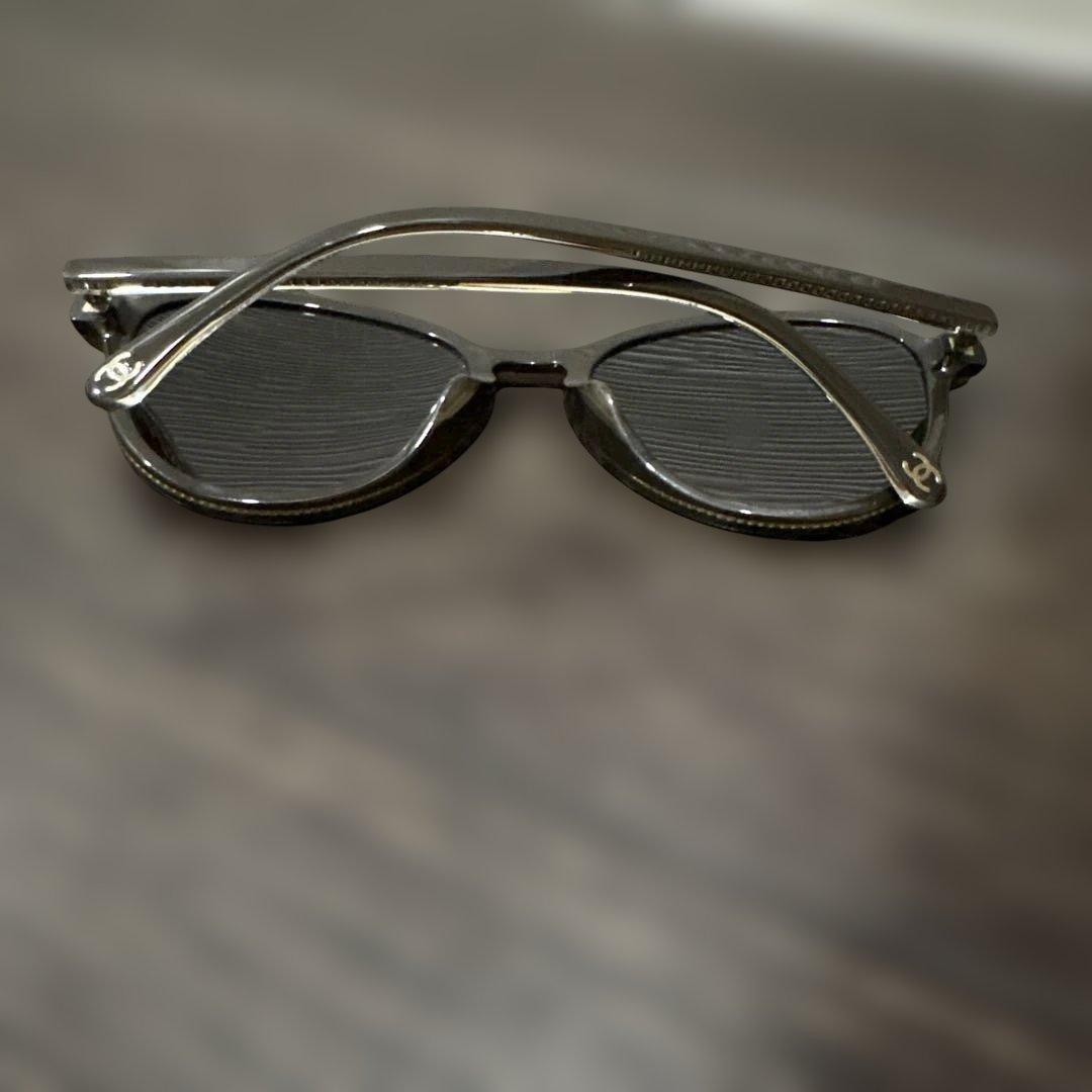 CHANEL ダークブラウン ラウンド　サングラス　シャネル