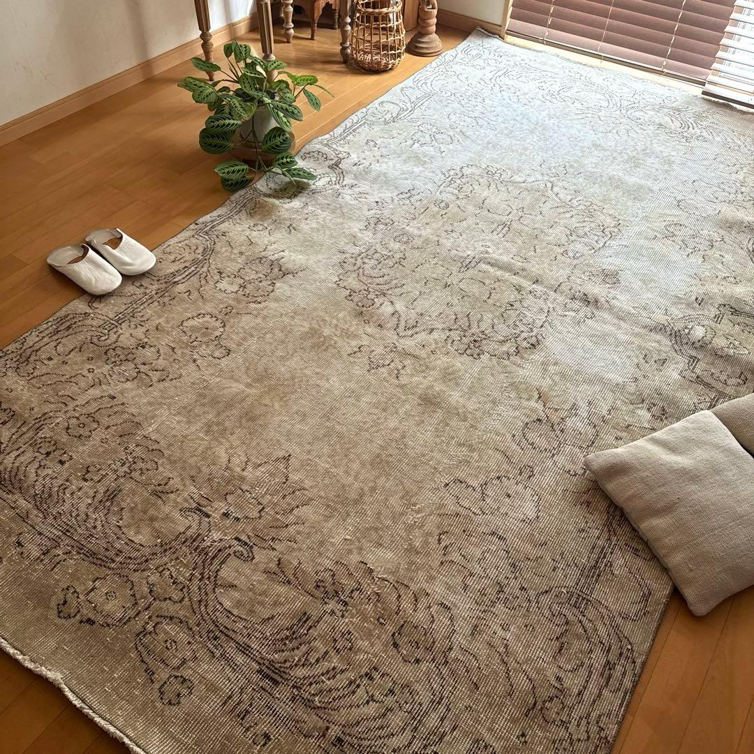ショウちゃん　超大判150×277ナチュラルトルコヴィンテージラグ