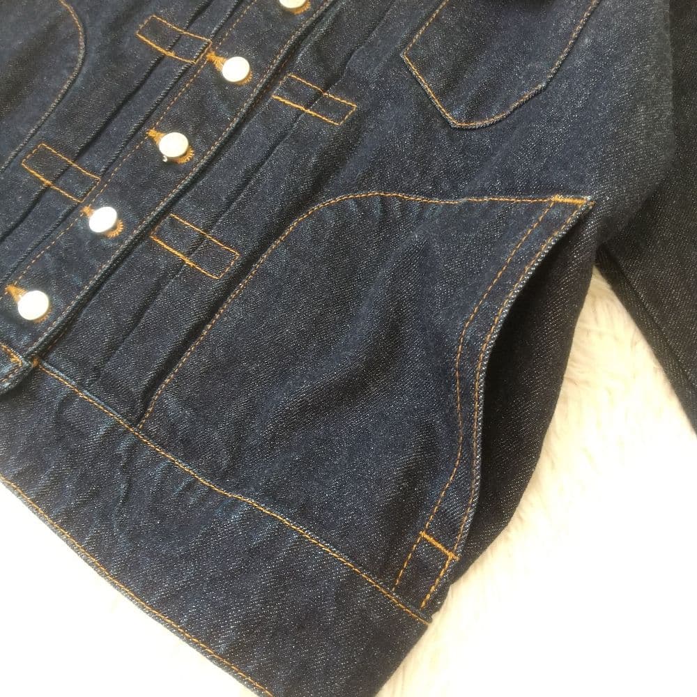 si-si-si confort デニムジャケット バンドカラー インディゴ M