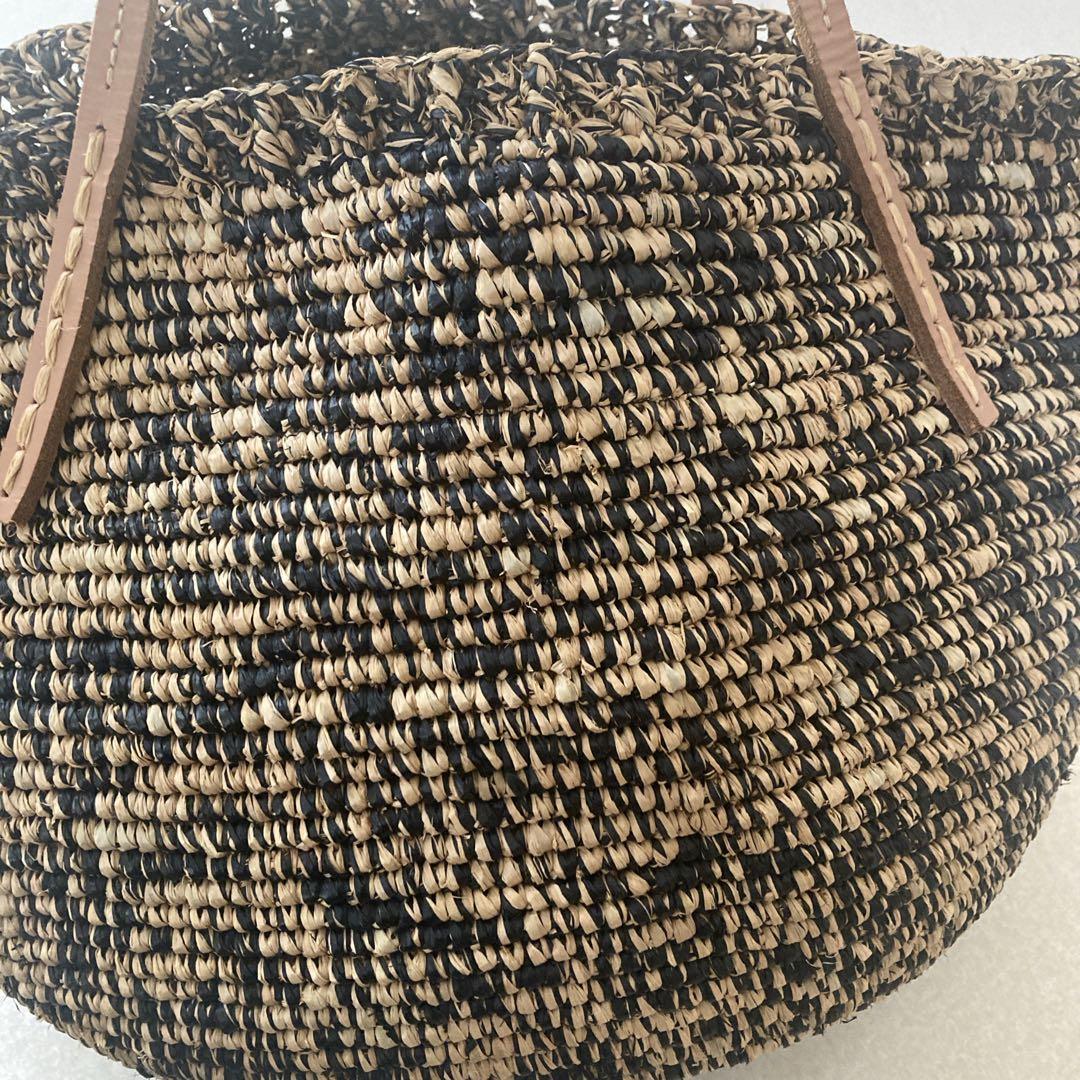 未使用級 サンアルシデ ラフィア カゴバッグ SansArcidet A4大きい