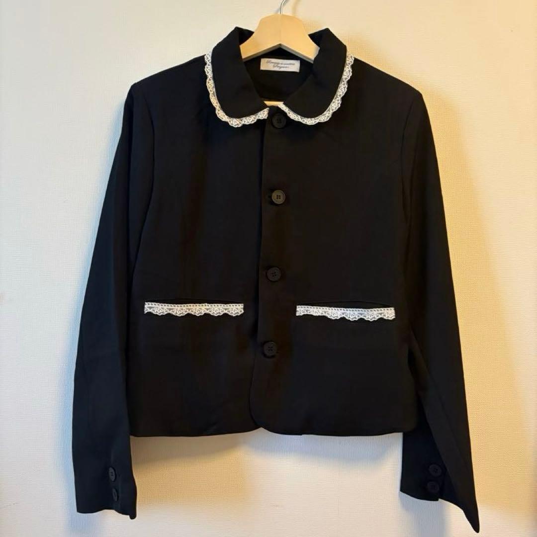 Smyeon レース付きコンパクトジャケット FREEサイズ