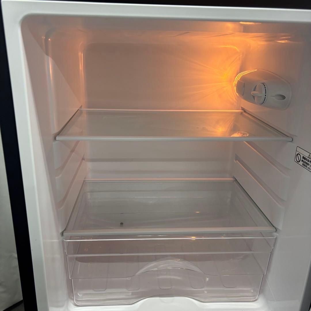 92⭕️冷蔵庫　洗濯機　電子レンジ　25年　ニトリ　黒　設置無料　綺麗　安い