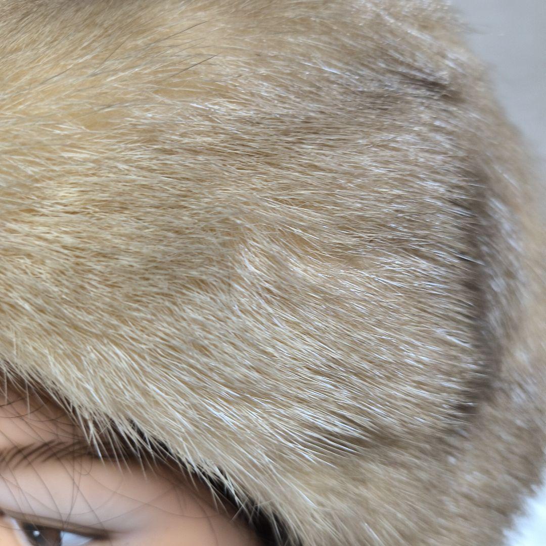 ロシア帽 ミンク ベージュファー 新品未使用 自宅保管 9-3