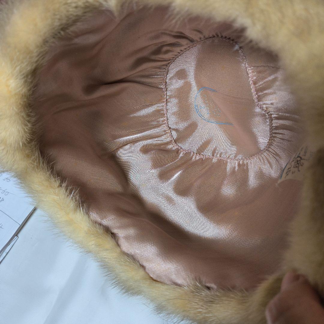 ロシア帽 ミンク ベージュファー 新品未使用 自宅保管 9-3