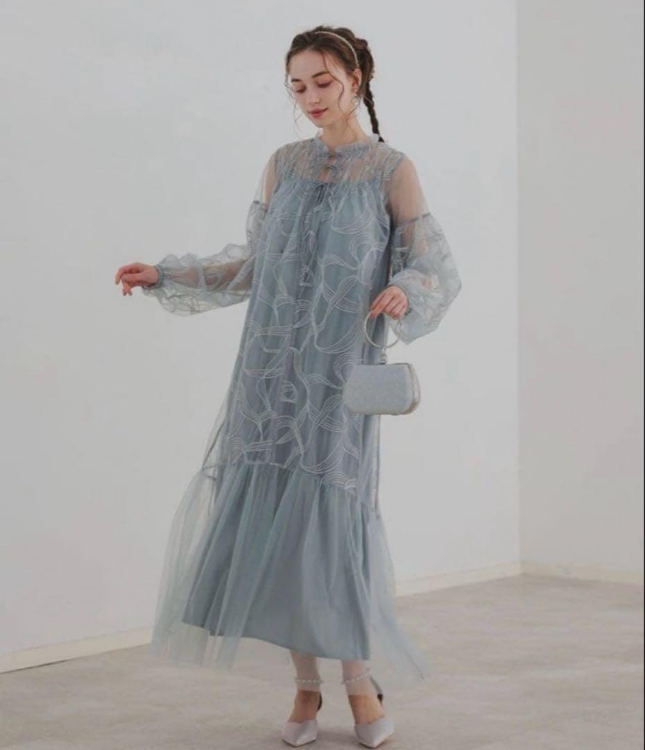 ❤️美品❤️ドリードール　オケーションドレス リボンエンブロイダーレイヤード 長袖