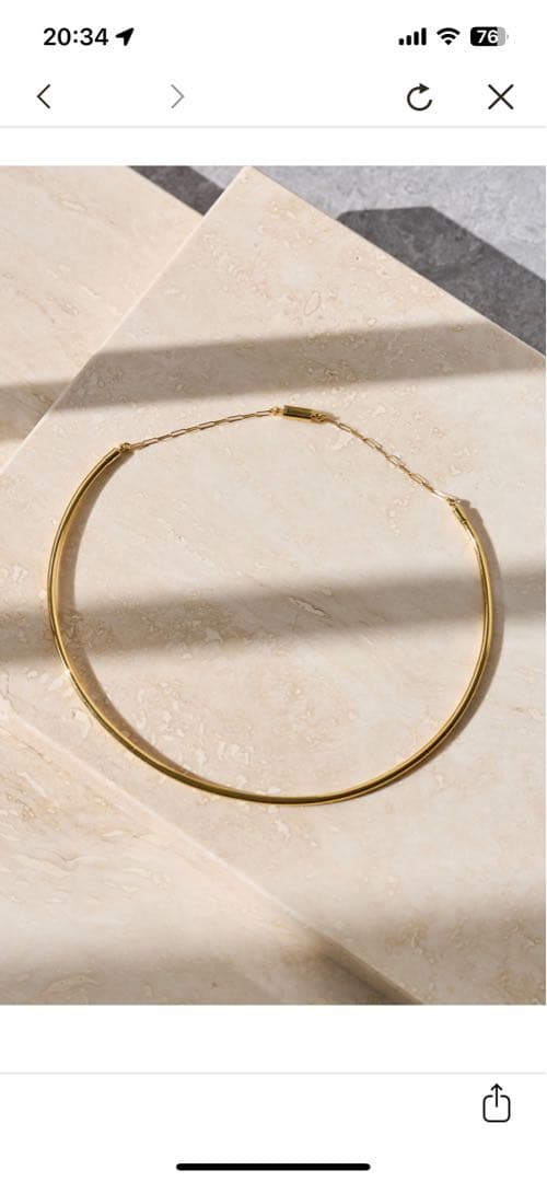 【公式サイト26,400円】ゴールド ラウンドチョーカー