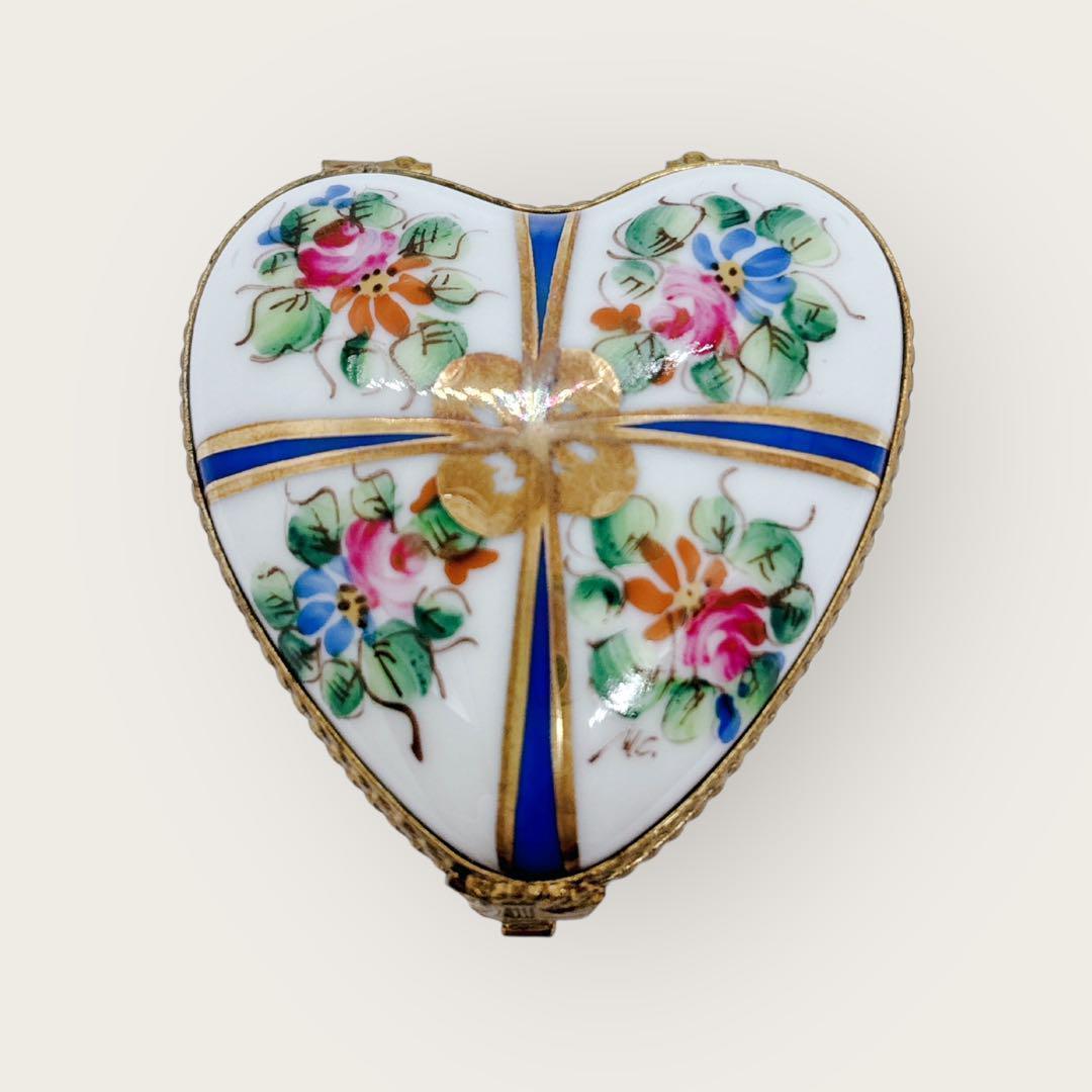 アンジェラママ様　LIMOGES リモージュ ハート型陶器ボックス プレゼント