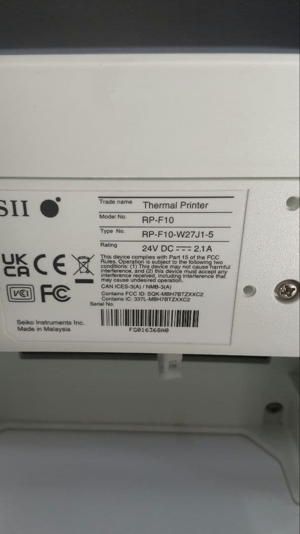 美品 セイコーインスツル サーマルプリンター RP-F10 Bluetooth