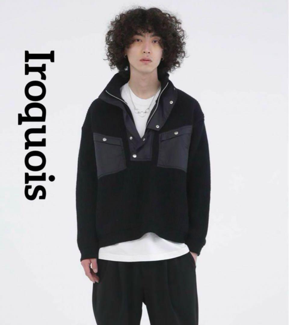 イロコイ TUCK BORDER COMBI KNIT 短丈 未使用タグ付き