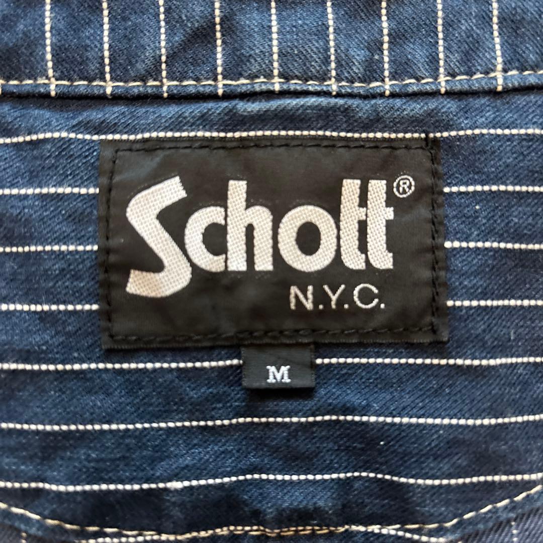 トップス Schott / denim hickory work vest