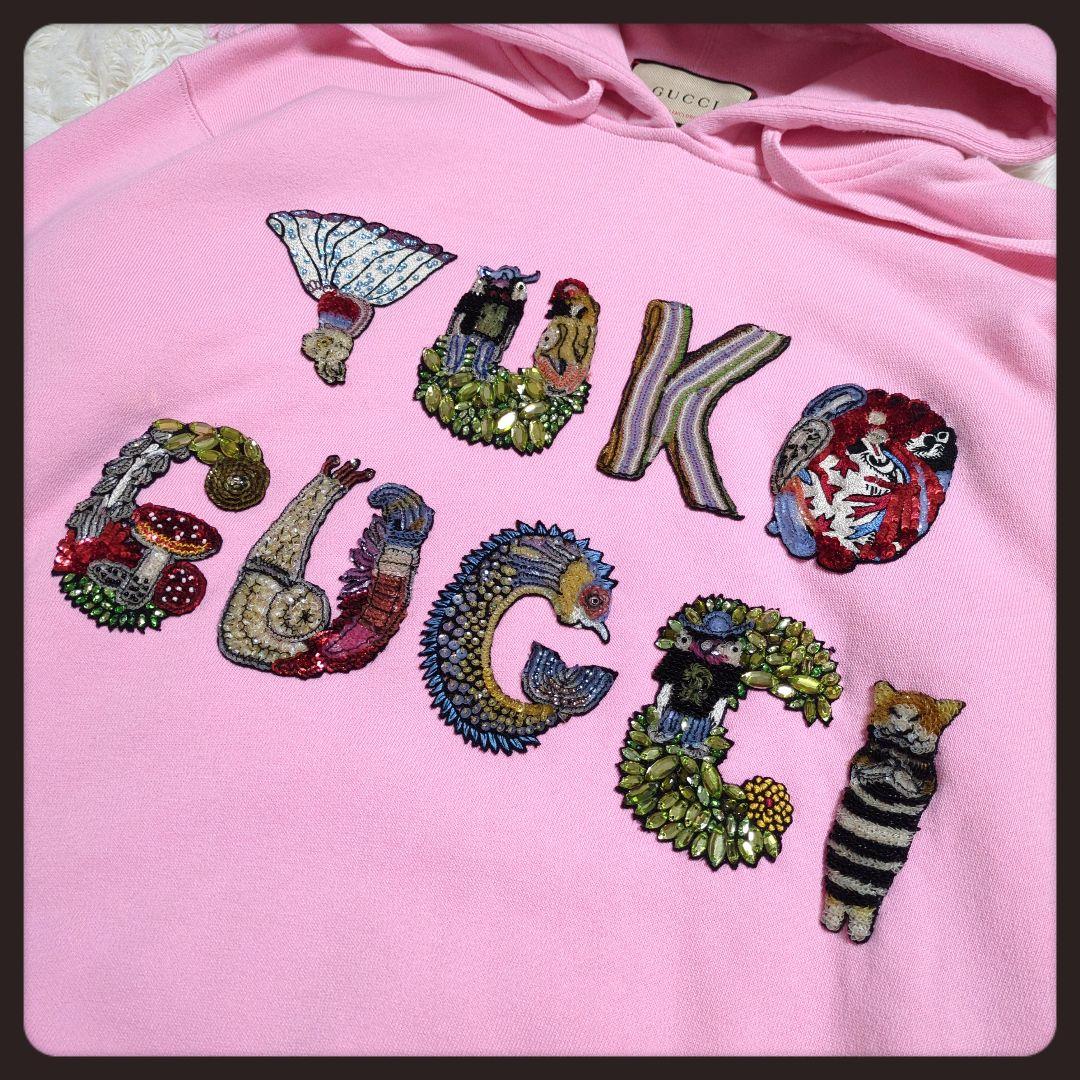 【激レア・美品】GUCCI☆パーカー ヒグチユウココラボ ビジュー ピンク