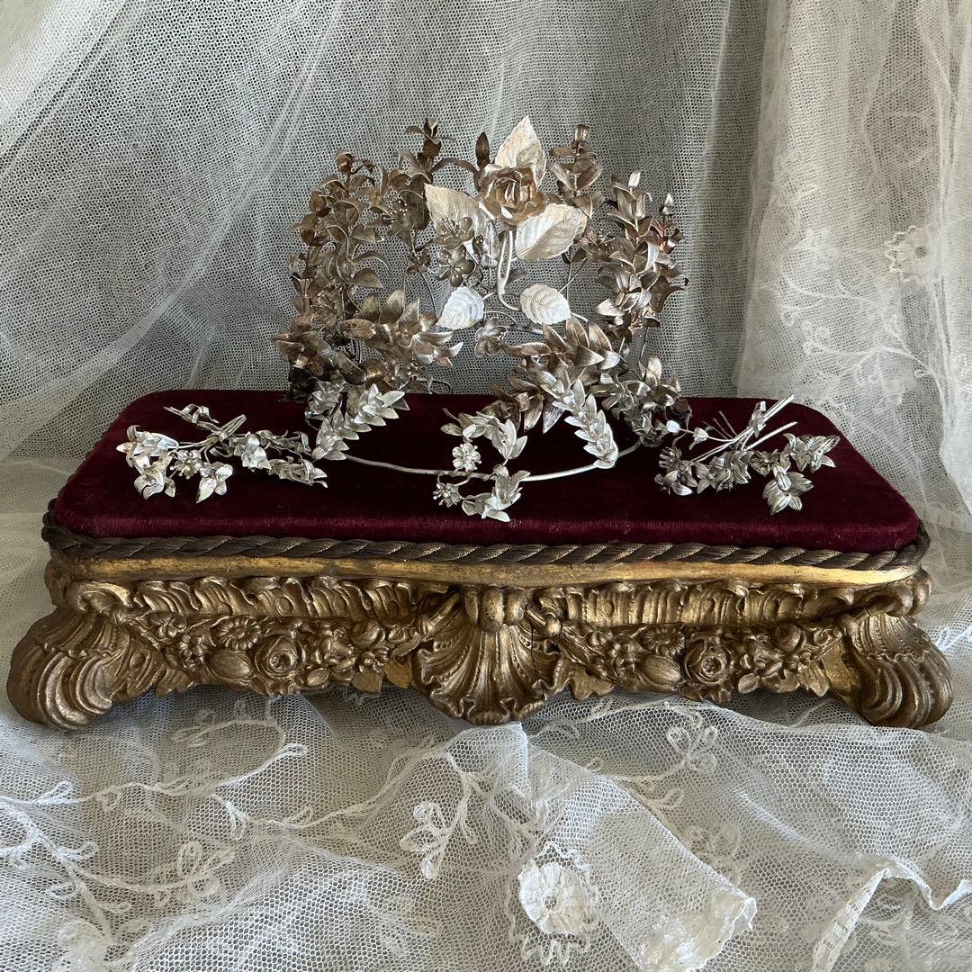 【重厚】フランス　アンティーク　ディスプレイ台　台座　ポワドレ　時計台