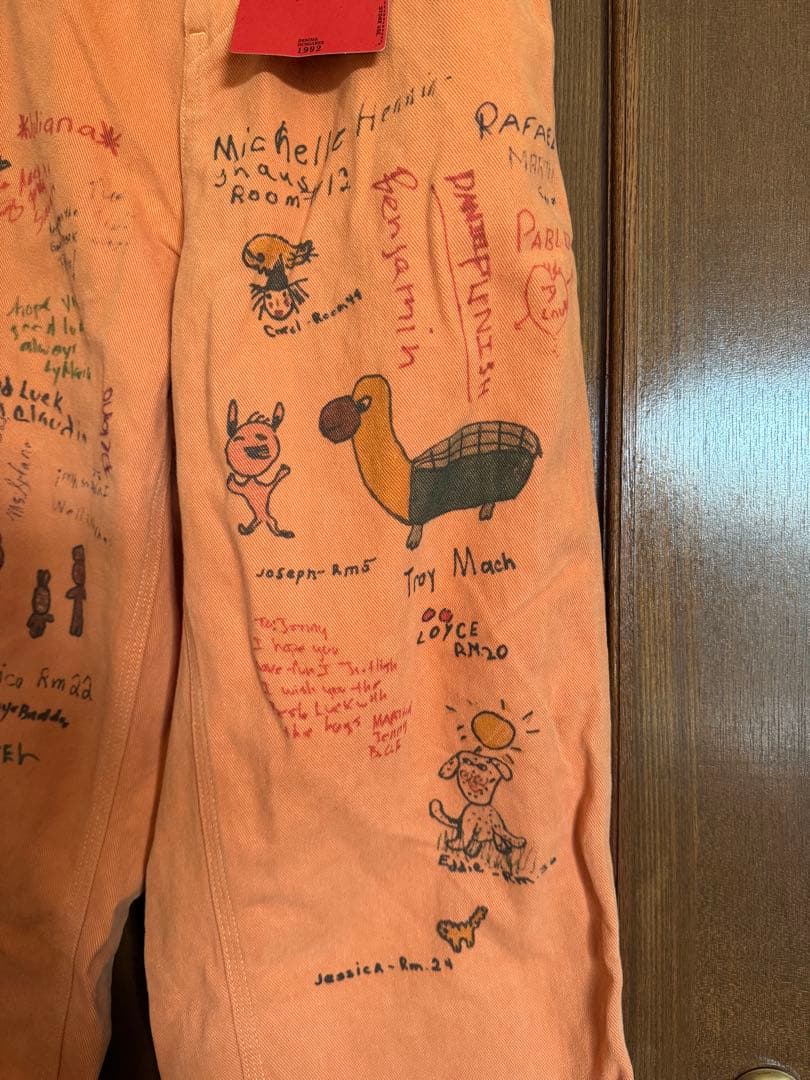 限定！　今季　デニムダンガリー　ラクガキ　パンツ　01 新品