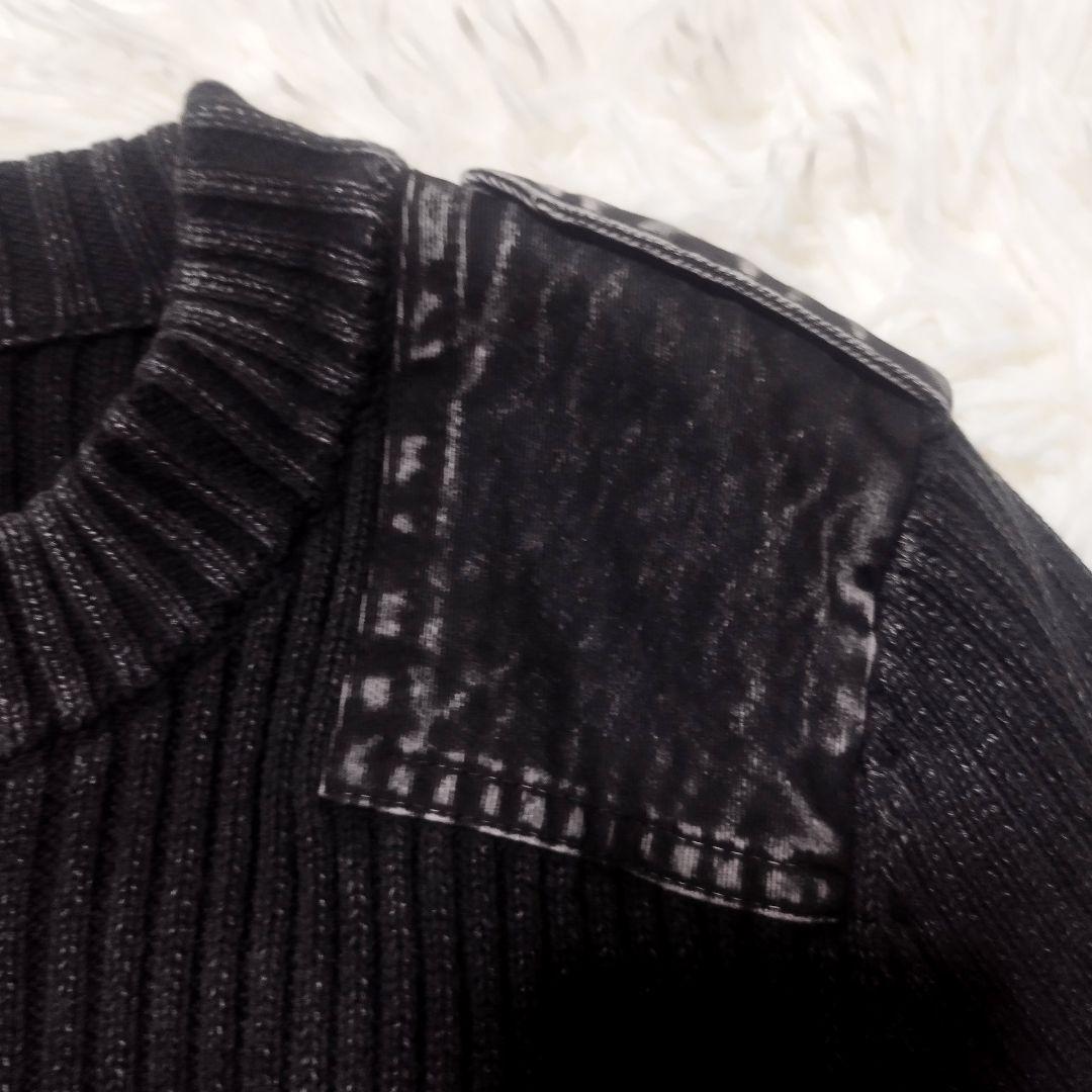 美品　ヒステリックグラマー　HG HEADコマンドリブニットロングワンピース　F