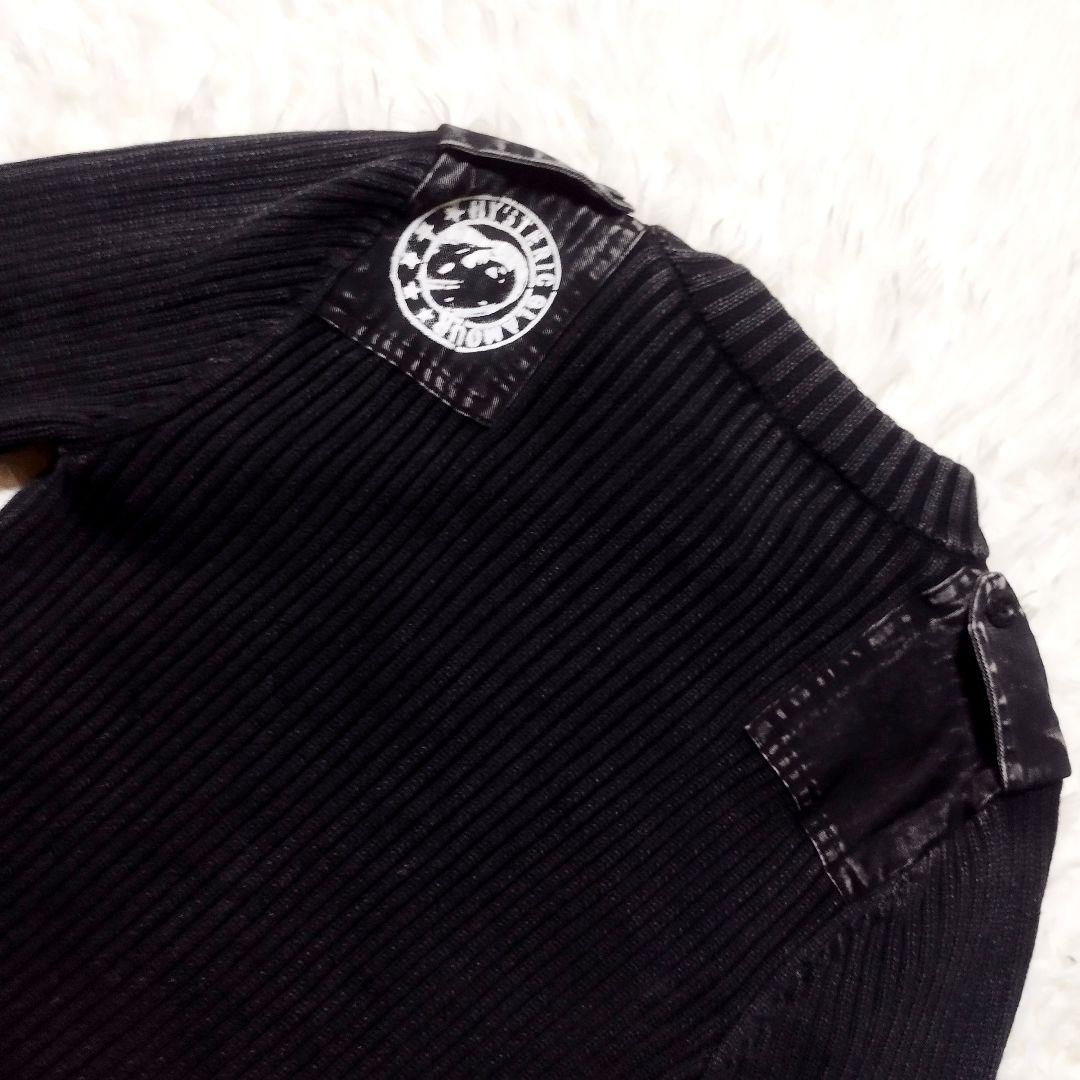 美品　ヒステリックグラマー　HG HEADコマンドリブニットロングワンピース　F