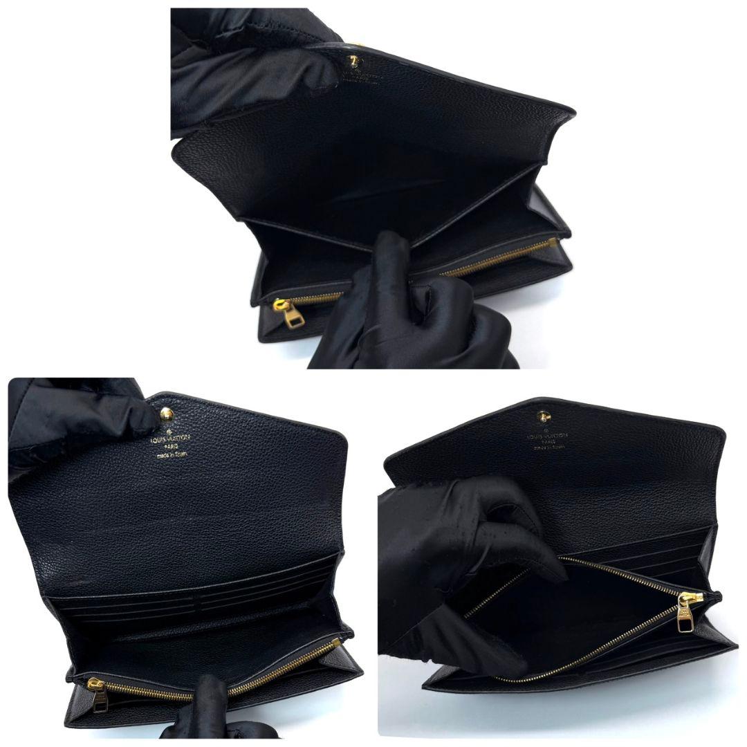 美品 ルイヴィトン モノグラムアンプラント ポルトフォイユ サラ 財布 黒