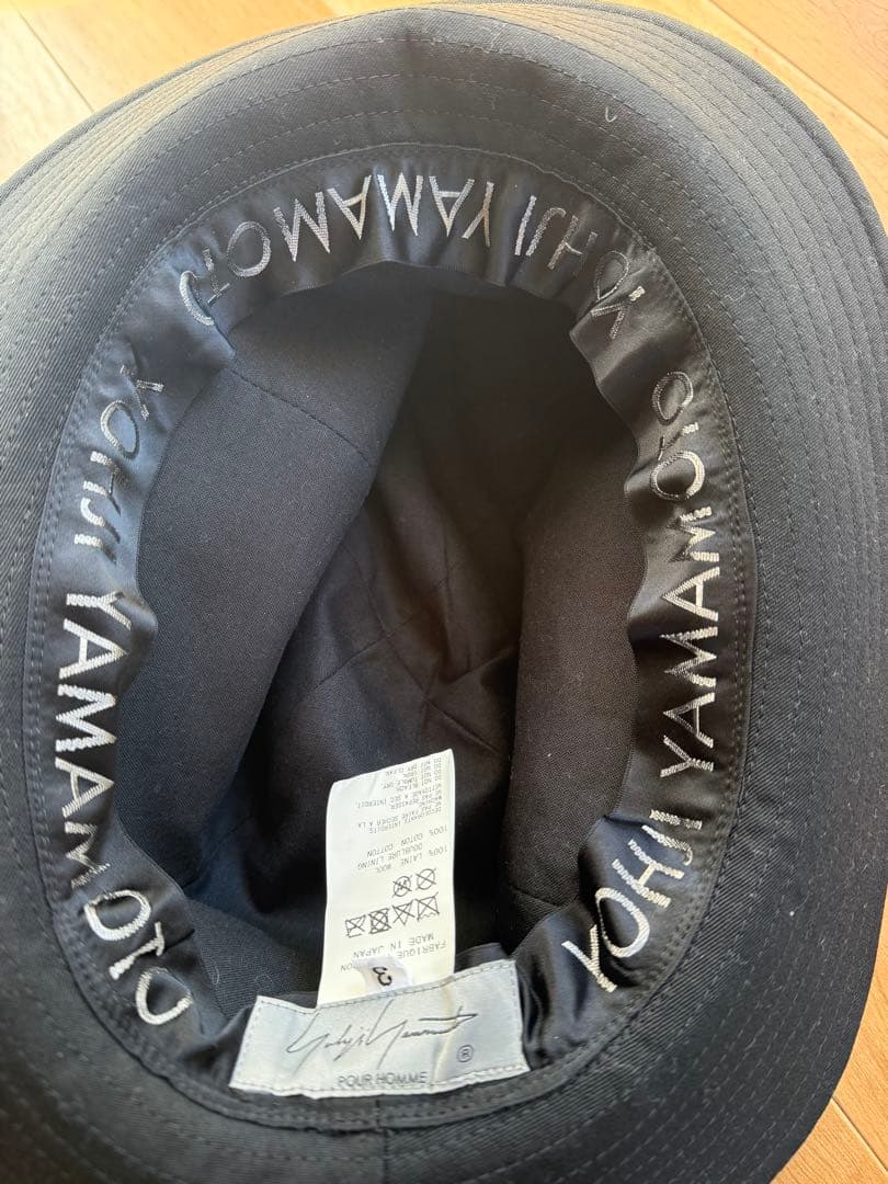 ブラック バケットハット　y's ヨウジヤマモト