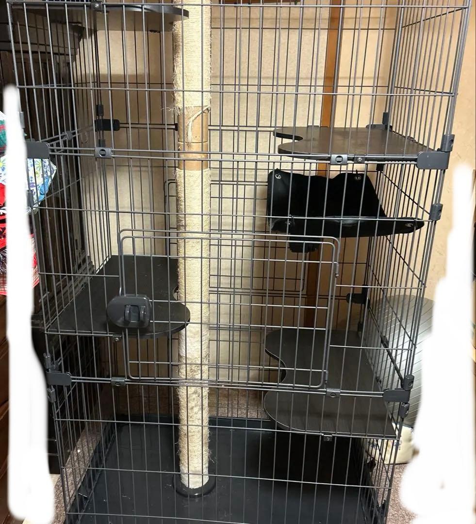 アイリスオーヤマ　キャットランドケージワイド　3段　キャスター付