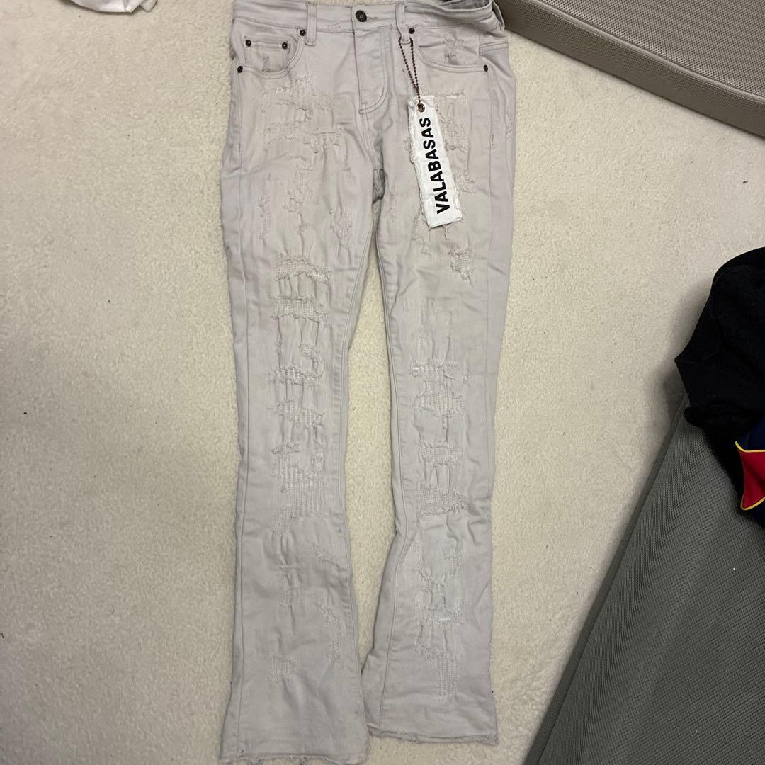 valabasas フレア デニム 30 白