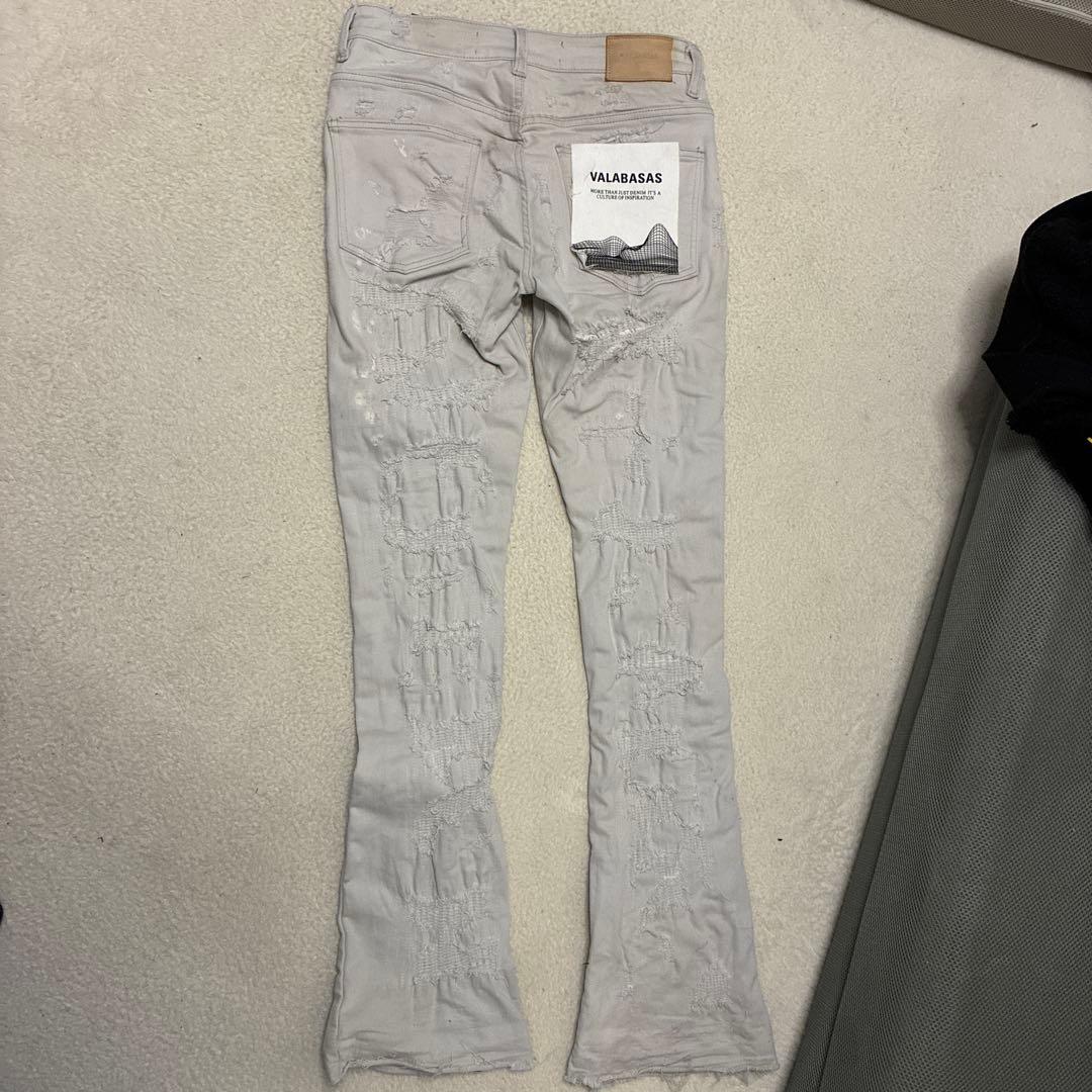 valabasas フレア デニム 30 白