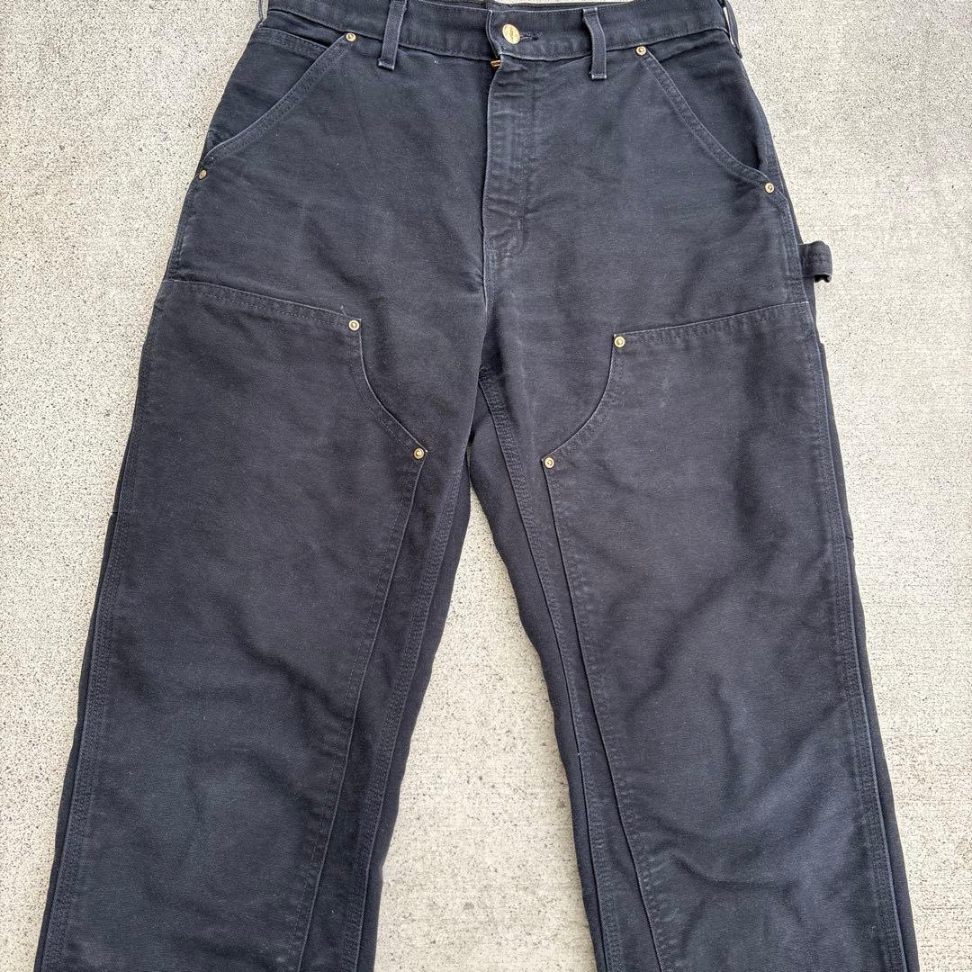 USA製カーハート ダブルニー ペインターパンツ 黒 B01