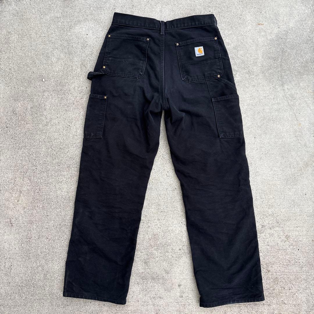 USA製カーハート ダブルニー ペインターパンツ 黒 B01