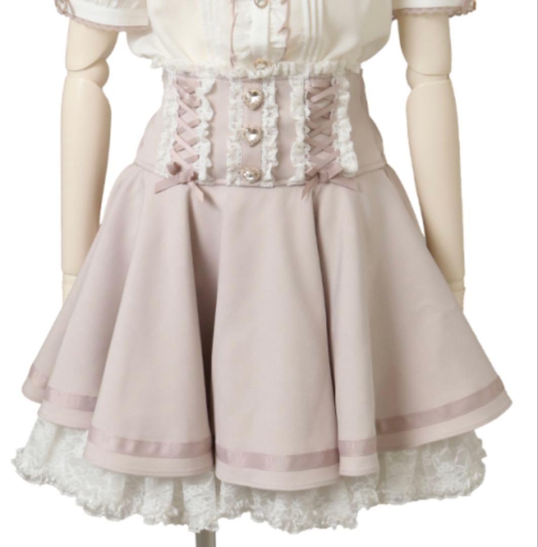 リズリサ　LIZ LISA リボンボリュームフレアスカート