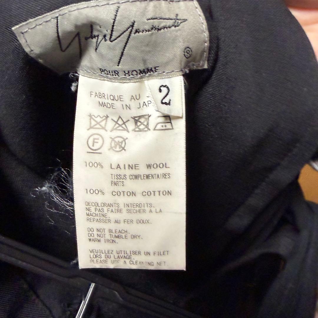 Yohji Yamamoto Pour Homme ウールギャバジン腰巻きパンツ