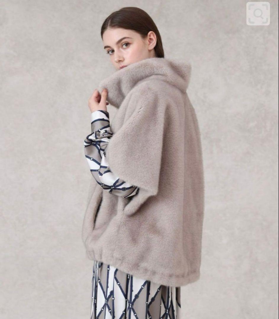 極美品 2025AW【アナイ】ファー　ジレ　グレージュ