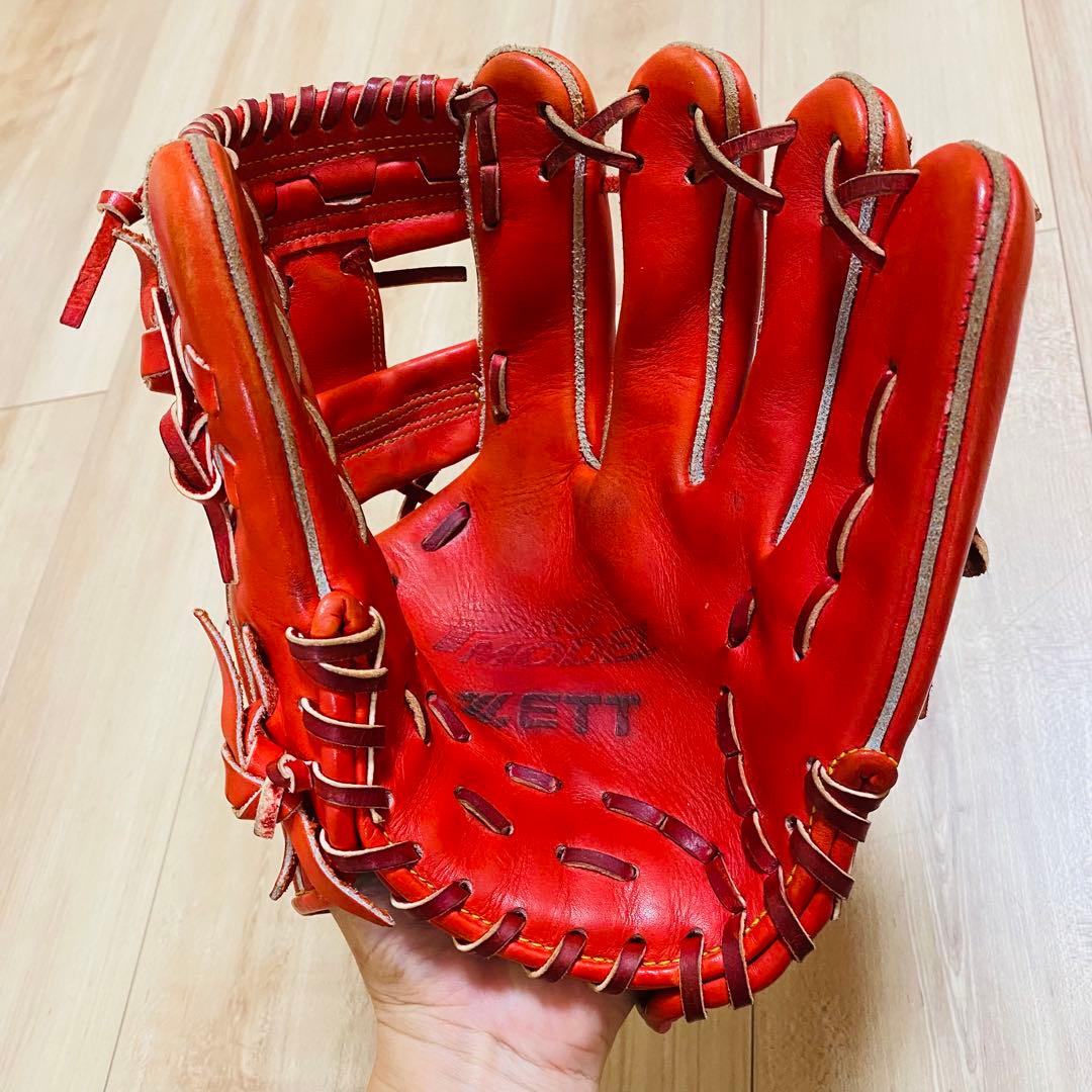 ★美品★ゼット ZETT 一般 硬式グローブ プロモデル 右投げ 内野手