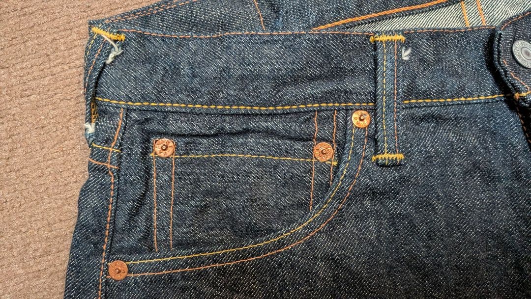 EVISU No.2 2001 33×35 虎耳 未使用 日本製 ワンウォッシュ